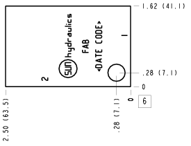 FAB Sun Hydraulics Ninety degree Line mount manifold drawing