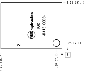 FAD Sun Hydraulics Ninety degree Line mount manifold drawing