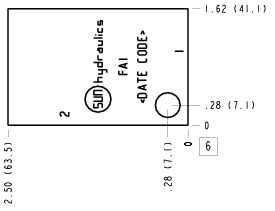 FAI Sun Hydraulics Ninety degree Line mount manifold drawing
