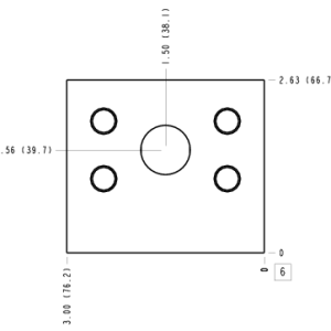 FAO Sun Hydraulics Ninety degree Line mount manifold drawing