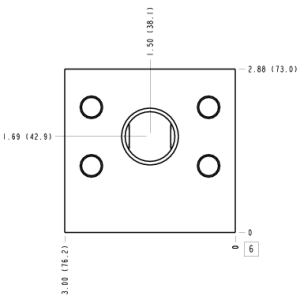 FAP Sun Hydraulics Ninety degree Line mount manifold drawing