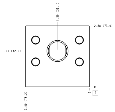 FAP Sun Hydraulics Ninety degree Line mount manifold drawing