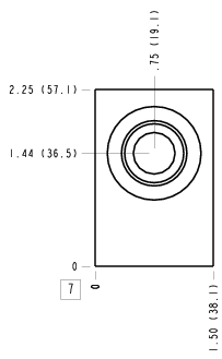FAV Sun Hydraulics Ninety degree Line mount manifold drawing