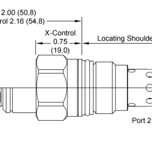 FCCC-XAN Sun Hydraulics Flow Control Valve – installation dimensions drawing, cavity T-13A