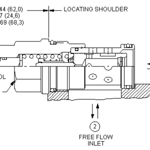 FCEB-XAN Sun Hydraulics Flow Control Valve – installation dimensions drawing, cavity T-16A