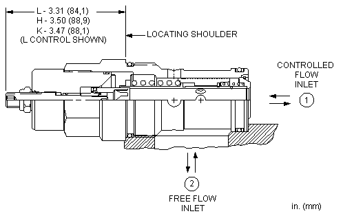 FDFA-LAN Sun Hydraulics Flow Control Valve – installation dimensions drawing, cavity T-18A