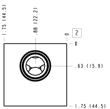 FEJ – Through port with gauge port – FEJ_2B FEJ Sun Hydraulics Through port with gauge port Line mount manifold drawing