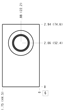 FEJ – Through port with gauge port – FEJ_6B FEJ Sun Hydraulics Through port with gauge port Line mount manifold drawing