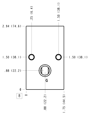 FEJ – Through port with gauge port – FEJ_8B FEJ Sun Hydraulics Through port with gauge port Line mount manifold drawing