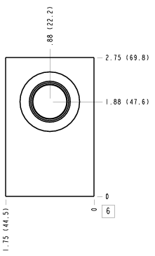FGJ – Through port – FGJ_6B FGJ Sun Hydraulics Through port Line mount manifold drawing