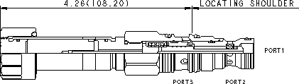 FMDB-XCN Sun Hydraulics Flow Control Valve – installation dimensions drawing, cavity T-11A