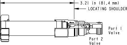 FPBI – FLeX Series pilot-operated, normally open, electro-proportional throttle - flow 2-1 – FPBIXDN_2d25 FPBIXDN Sun Hydraulics Flow Control Valve – 2D outline drawing