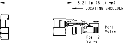 FPBJ – FLeX Series pilot-operated, normally open, electro-proportional throttle with reverse flow check - flow 2-1 – FPBJXDN_2d25 FPBJXDN Sun Hydraulics Flow Control Valve – 2D outline drawing