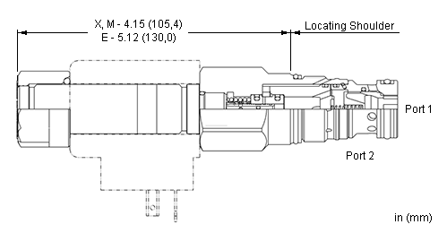 FPFK-XDN Sun Hydraulics Flow Control Valve – installation dimensions drawing, cavity T-5A