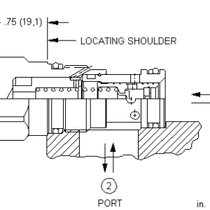 FQCA-XAN Sun Hydraulics Flow fuse Valve – installation dimensions drawing, cavity T-13A