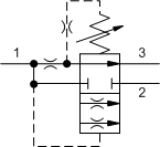 FRFA – Fixed-orifice, bypass/restrictive, priority, flow control valve – FR_A-L FRFA-XAN Sun Hydraulics Flow Control Valve – hydraulic schematic symbol