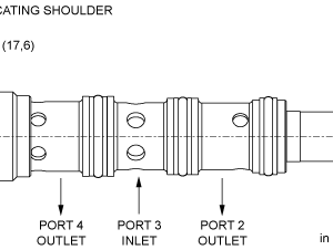 FSDA-XAN Sun Hydraulics Flow divider-combiner Valve – installation dimensions drawing, cavity T-32A
