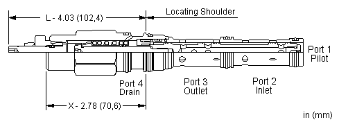 FTCA-XCN Sun Hydraulics Throttle Valve – installation dimensions drawing, cavity T-52AD