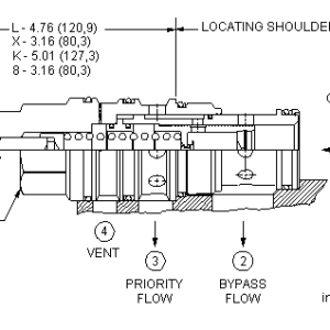 FVFA-XAN Sun Hydraulics Flow Control Valve – installation dimensions drawing, cavity T-24A