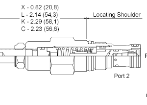 FXBC-LCN Sun Hydraulics Flow Control Valve – installation dimensions drawing, cavity T-162A