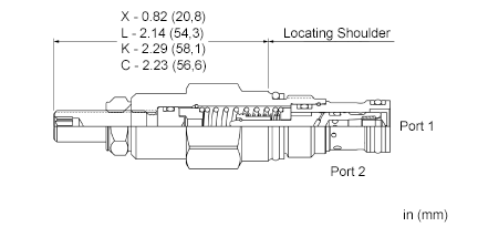 FXBC-LCN Sun Hydraulics Flow Control Valve – installation dimensions drawing, cavity T-162A