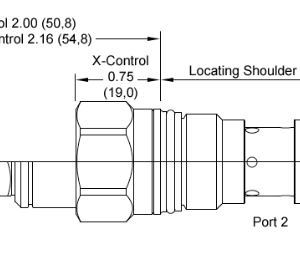 FXCC-XAN Sun Hydraulics Flow Control Valve – installation dimensions drawing, cavity T-13A
