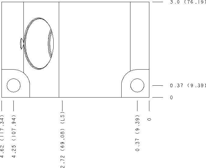 HDW Sun Hydraulics Inline Line mount manifold drawing