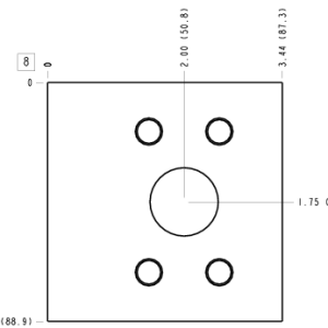 HFP Sun Hydraulics Ninety degree with gauge port Line mount manifold drawing