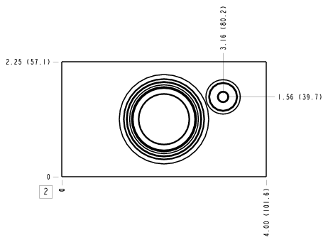 HGL Sun Hydraulics Ninety degree with shuttle Line mount manifold drawing