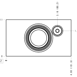 HGY Sun Hydraulics Ninety degree with shuttle Line mount manifold drawing