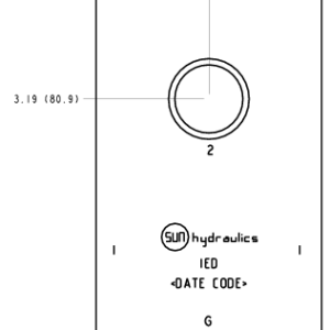 IED Sun Hydraulics Through port with gauge port Line mount manifold drawing