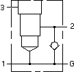 J2B – Ninety degree with reverse flow check - reducing – symlm3_AR J2B Sun Hydraulics Ninety degree with reverse flow check - reducing Line mount manifold drawing