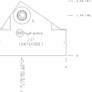 JJI Sun Hydraulics Inline Line mount manifold drawing