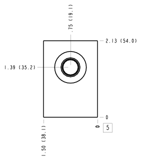 JNT Sun Hydraulics Ninety degree Line mount manifold drawing