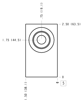 JNV Sun Hydraulics Ninety degree Line mount manifold drawing