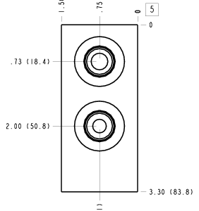 JPI Sun Hydraulics Ninety degree Line mount manifold drawing