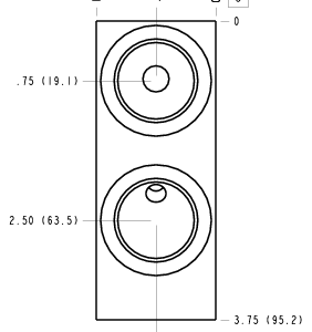JPW Sun Hydraulics Ninety degree Line mount manifold drawing