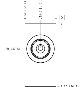 JRK Sun Hydraulics Ninety degree Line mount manifold drawing