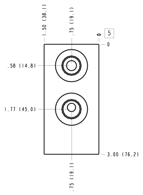 JUT Sun Hydraulics Ninety degree Line mount manifold drawing
