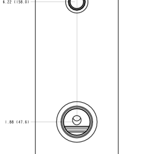 K2L Sun Hydraulics Ninety degree with reverse flow check - reducing Line mount manifold drawing