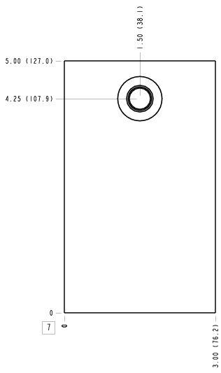 KCX – Ninety degree – KCX_7B KCX Sun Hydraulics Ninety degree Line mount manifold drawing