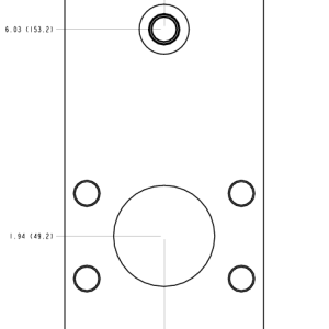 KJS Sun Hydraulics Through port 1 with gauge port Line mount manifold drawing