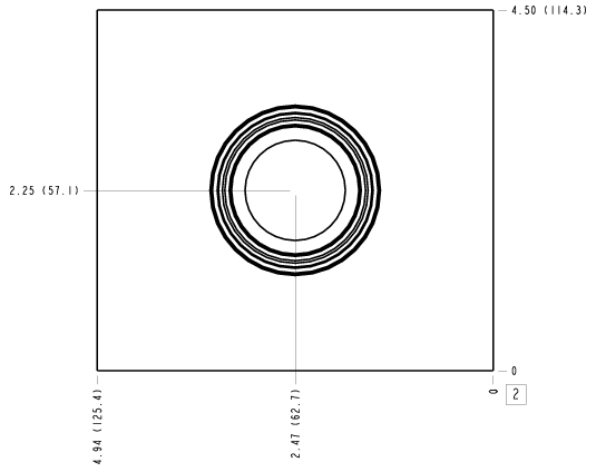 KK6 Sun Hydraulics Ninety degree with gauge port Line mount manifold drawing