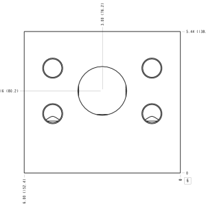 LA8 Sun Hydraulics Ninety degree with gauge port Line mount manifold drawing