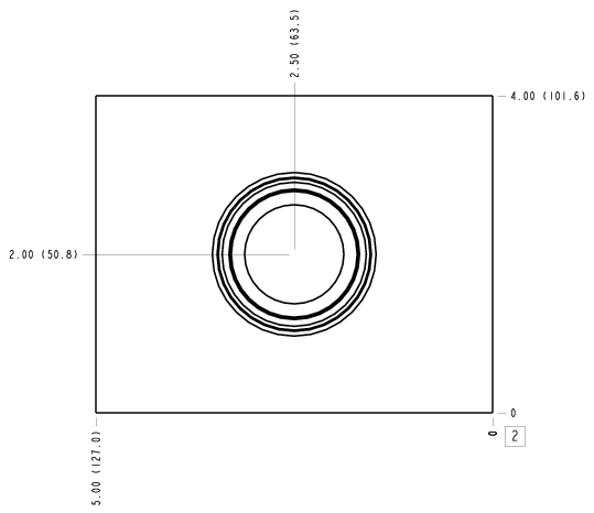 LB6 Sun Hydraulics Ninety degree with gauge port Line mount manifold drawing