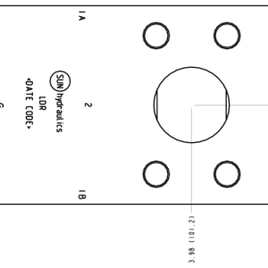 LDR Sun Hydraulics Through port 1 with gauge port Line mount manifold drawing