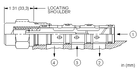 LHFA-XFN Sun Hydraulics Modulating Spool Valve – installation dimensions drawing, cavity T-32A
