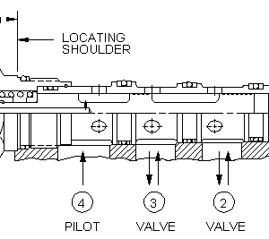 LHFT-XFN Sun Hydraulics Modulating Spool Valve – installation dimensions drawing, cavity T-32A
