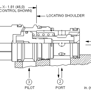 LKHC-XDN Sun Hydraulics Logic Element Valve – installation dimensions drawing, cavity T-17A