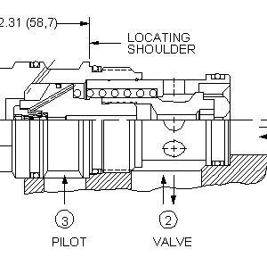 LKJC-XDN Sun Hydraulics Logic Element Valve – installation dimensions drawing, cavity T-19A